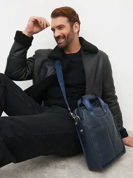 Мужской кожаный планшет Bostanten (Синий) Tuscany, Артикул: B10022-8 фото №1