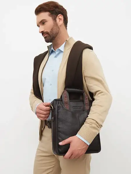 Мужской кожаный планшет Bostanten (Коричневый) Tuscany, Артикул: B10022-3 фото №1