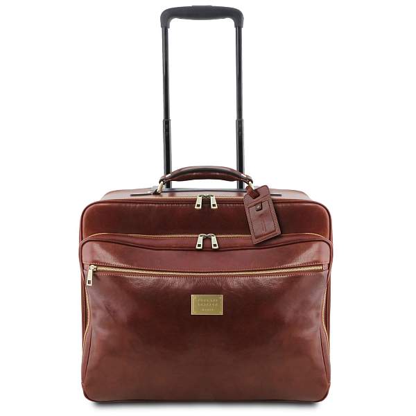 Кожаный двухколесный кейс-пилот (Черный) Tuscany, Артикул: TL141888-1 фото №1