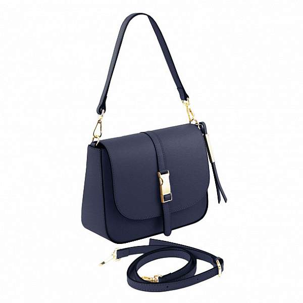 Кожаная женская сумка на плечо Tuscany (Темно-синий) Tuscany, Артикул: TL141598-8 фото №1