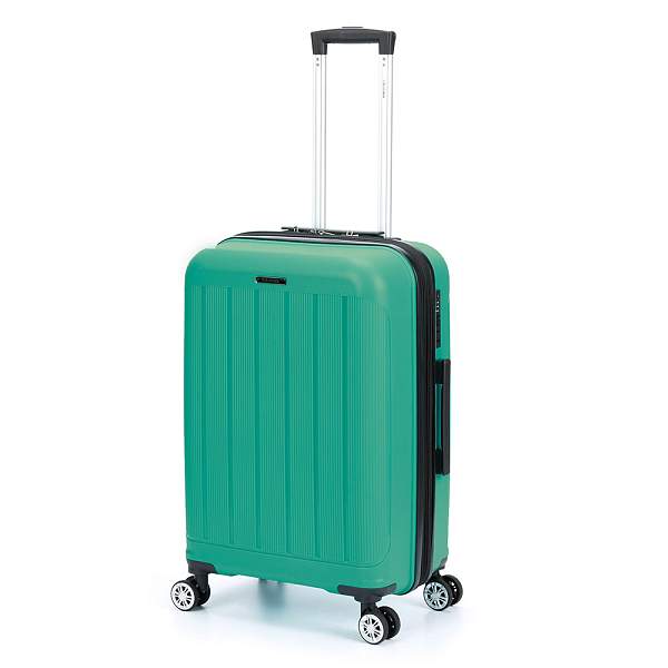 Чемодан TORBER В Отпуск, ярко-бирюзовый, полипропилен, 65,5 х 43,5 х 26 см, 62 л T1907T-M Torber, Артикул: T1907T-M фото №1