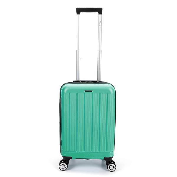 Чемодан TORBER В Отпуск, ярко-бирюзовый, полипропилен, 55 х 36 х 21,5 см, 37 л T1907T-S Torber, Артикул: T1907T-S фото №1