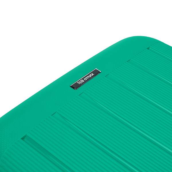 Чемодан TORBER В Отпуск, ярко-бирюзовый, полипропилен, 55 х 36 х 21,5 см, 37 л T1907T-S Torber, Артикул: T1907T-S фото №1