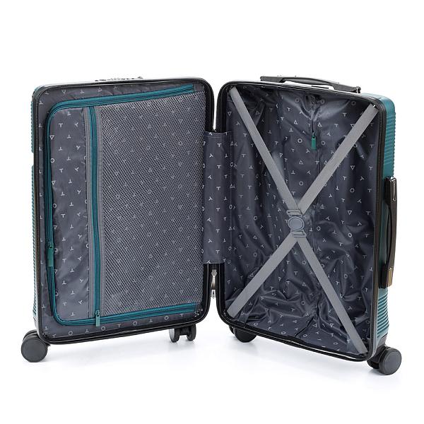 Чемодан TORBER Onego, зелёный, ABS-пластик, 59,5 х 39,5 х 24 см, 46 л T2081GRS Torber, Артикул: T2081GRS фото №1