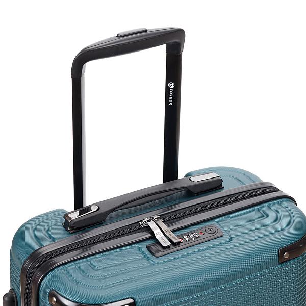 Чемодан TORBER Onego, зелёный, ABS-пластик, 59,5 х 39,5 х 24 см, 46 л T2081GRS Torber, Артикул: T2081GRS фото №1
