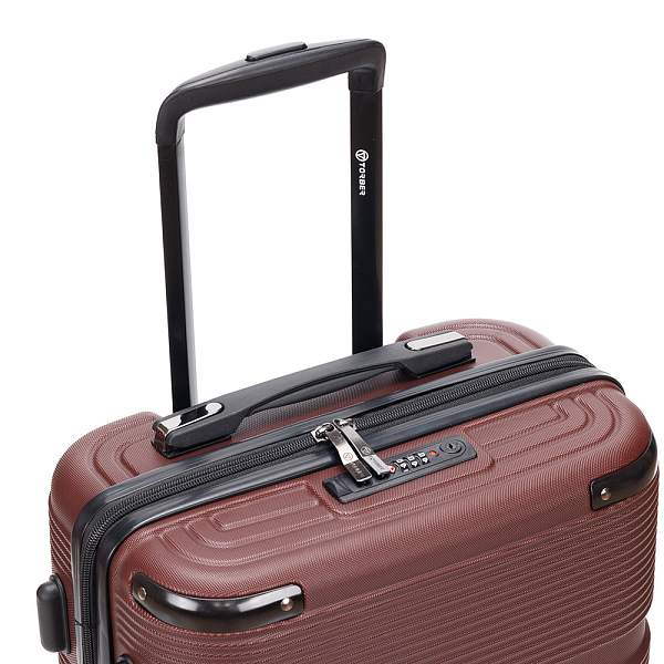 Чемодан TORBER Onego, бордовый, ABS-пластик, 59,5 х 39,5 х 24 см, 46 л T2081BS Torber, Артикул: T2081BS фото №1