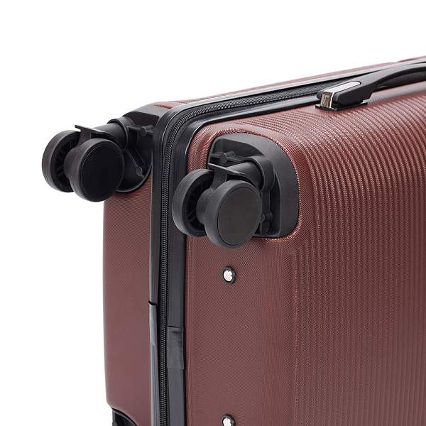 Чемодан TORBER Onego, бордовый, ABS-пластик, 59,5 х 39,5 х 24 см, 46 л T2081BS Torber, Артикул: T2081BS фото №1