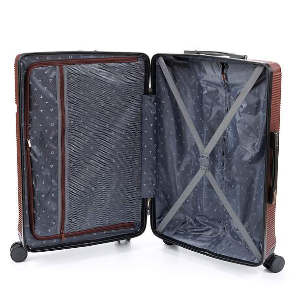 Чемодан TORBER Onego, бордовый, ABS-пластик, 79,5 х 51 х 29 см, 103 л T2081BL Torber, Артикул: T2081BL фото №1