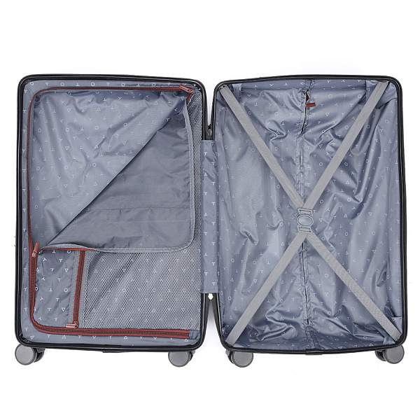 Чемодан TORBER Onego, бордовый, ABS-пластик, 79,5 х 51 х 29 см, 103 л T2081BL Torber, Артикул: T2081BL фото №1