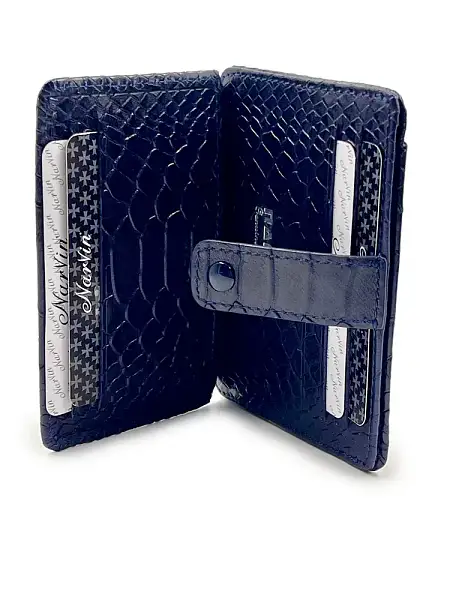 Кредитница картхолдер кожаная  Vasheron, Артикул: 9105-Anaconda D.Blue фото №1