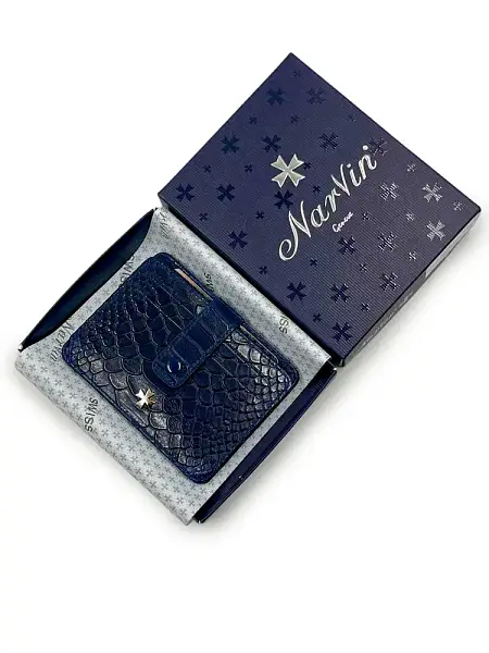 Кредитница картхолдер кожаная  Vasheron, Артикул: 9105-Anaconda D.Blue фото №1