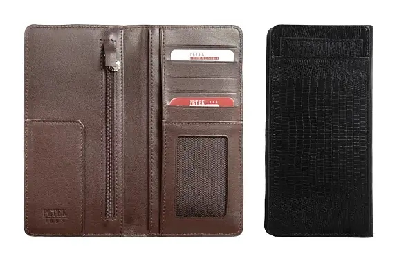 Портмоне мужское кожаное Petek 567/2.041.A43 Black-D.Brown Petek, Артикул: 567/2.041.A43 фото №1