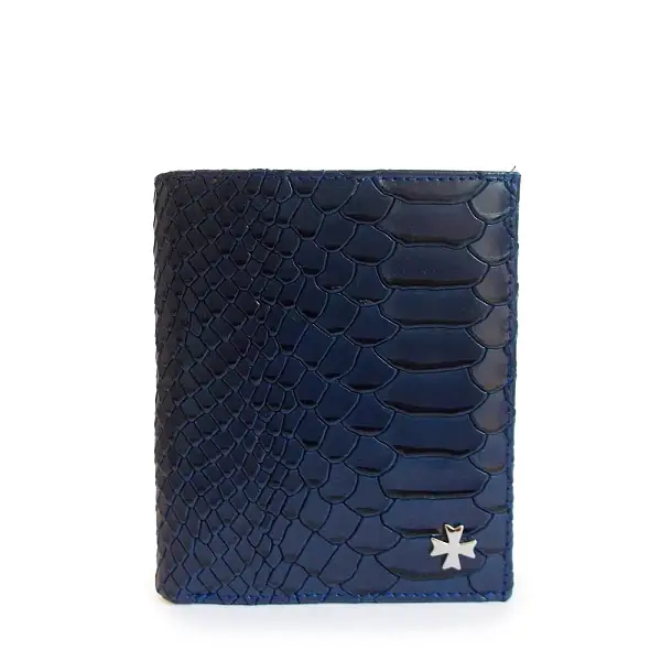 Портмоне-кредитница NARVIN 9621-Anaconda D.Blue Vasheron, Артикул: 9621-Anaconda D.Blue фото №1