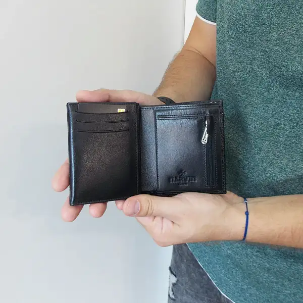 Портмоне-кредитница NARVIN 9621-Bambino Black Vasheron, Артикул: 9621-Bambino Black фото №1