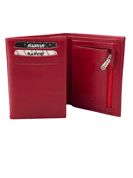 Портмоне-кредитница NARVIN 9621-Palermo Red Vasheron, Артикул: 9621-Palermo Red фото №1