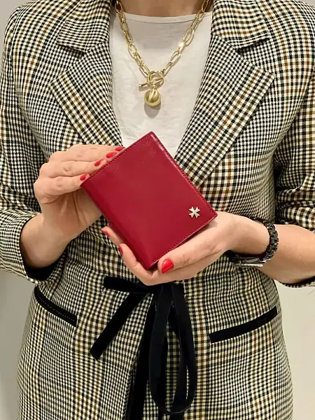 Портмоне-кредитница NARVIN 9621-Palermo Red Vasheron, Артикул: 9621-Palermo Red фото №1