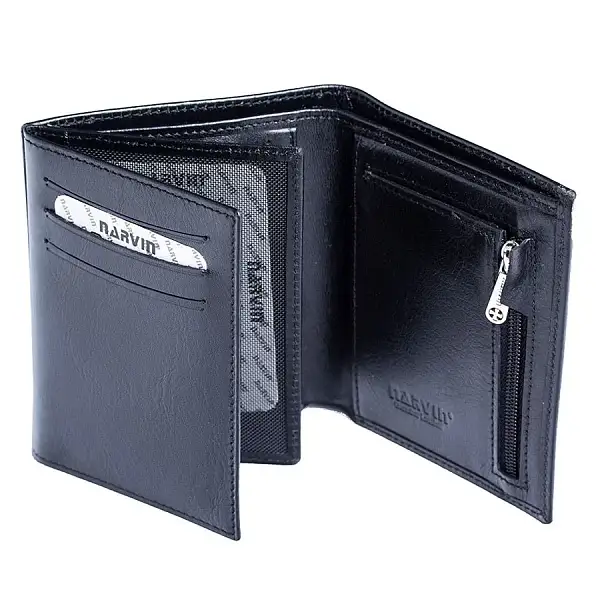 Портмоне-кредитница NARVIN 9621-Vegetta Black Vasheron, Артикул: 9621-Vegetta Black фото №1