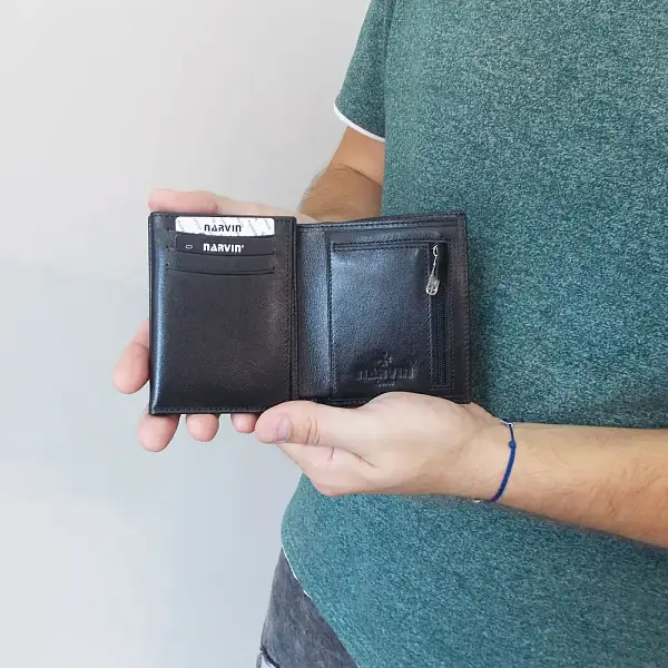 Портмоне-кредитница NARVIN 9621-Vegetta Black Vasheron, Артикул: 9621-Vegetta Black фото №1