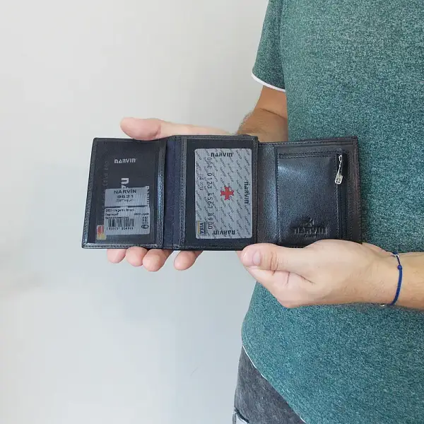 Портмоне-кредитница NARVIN 9621-Vegetta Black Vasheron, Артикул: 9621-Vegetta Black фото №1