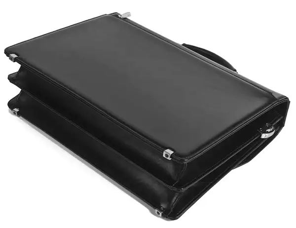 Портфель деловой из натуральной кожи NarVin 9737-Vegetta Black/Aligro Vasheron, Артикул: 9737-Vegetta Black/Aligro фото №1