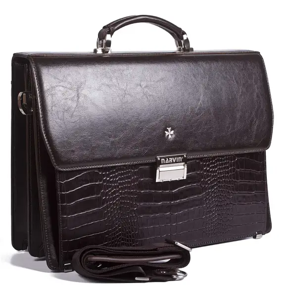 Портфель деловой из натуральной кожи NarVin 9737-Vegetta Brown/Aligro Vasheron, Артикул: 9737-Vegetta Brown/Aligro фото №1