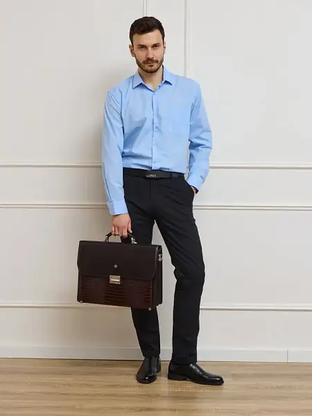 Портфель деловой из натуральной кожи NarVin 9737-Vegetta Brown/Aligro Vasheron, Артикул: 9737-Vegetta Brown/Aligro фото №1