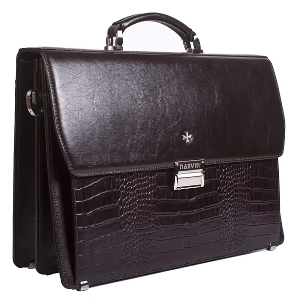 Портфель деловой из натуральной кожи NarVin 9737-Vegetta Brown/Aligro Vasheron, Артикул: 9737-Vegetta Brown/Aligro фото №1