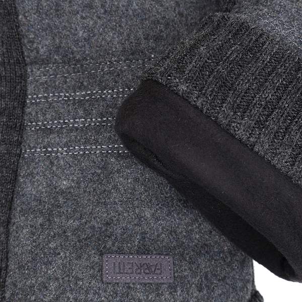 JDG19-3 FABRETTI Перчатки муж. 70% полиэстер/30% шерсть Fabretti, Артикул: JDG19-3 фото №1