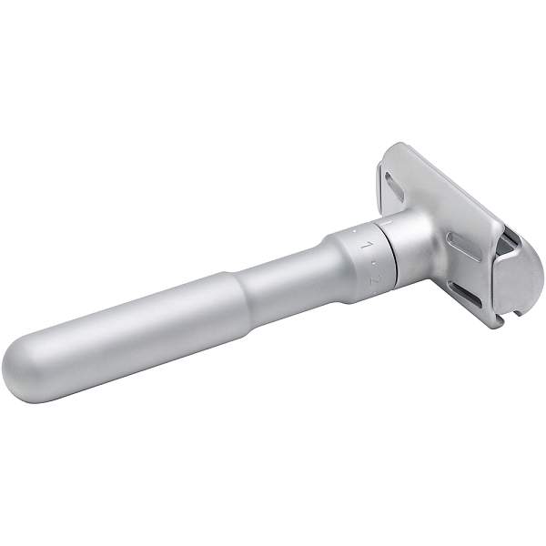 Набор бритвенный MERKUR FUTUR, 4 предмета: станок Т- образный, помазок, подставка, чаша, матовое хромированное покрытие, лезвия в комплекте (10 шт) 750002 MERKUR, Артикул: 750002 фото №1