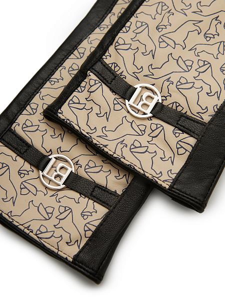 Перчатки жен п/ш LB-2534 black-beige Labbra, Артикул: LB-2534-65_01-00055 фото №1