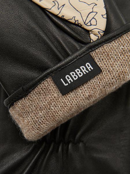 Перчатки жен п/ш LB-2534 black-beige Labbra, Артикул: LB-2534-65_01-00055 фото №1