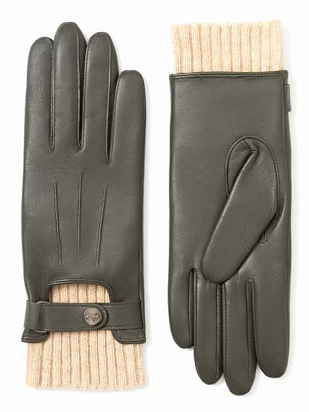 Перчатки жен п/ш LB-0981LMP olive/beige Labbra, Артикул: LB-0981LMP-7_01-000568 фото №1