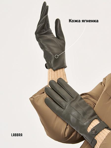 Перчатки жен п/ш LB-0981LMP olive/beige Labbra, Артикул: LB-0981LMP-7_01-000568 фото №1