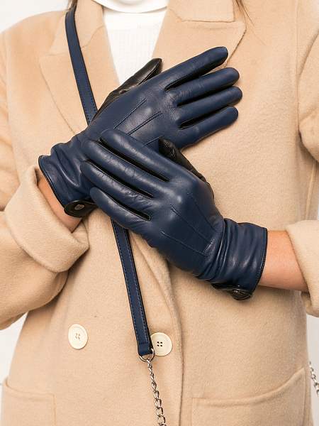 Перчатки жен п/ш LB-0545 d.blue/black Labbra, Артикул: LB-0545-65_01-00027 фото №1