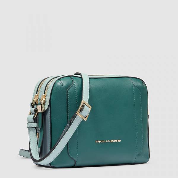 Женская сумка через плечо Piquadro BD4870W92/OTAV кожаная зелёная Piquadro, Артикул: BD4870W92/OTAV фото №1