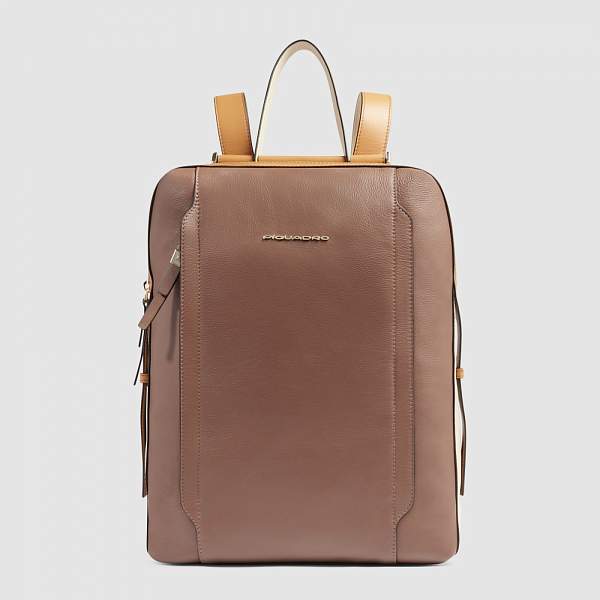 Женский кожаный рюкзак Piquadro CA4576W92/MBE бежевый-оранжевый Piquadro, Артикул: CA4576W92/MBE фото №1