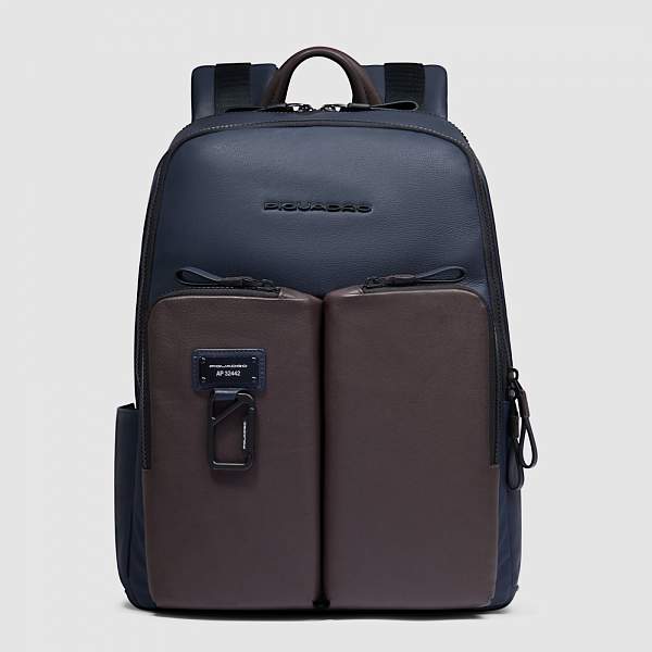 Кожаный рюкзак Piquadro CA3869AP/BLUTM мужской сине-коричневый Piquadro, Артикул: CA3869AP/BLUTM фото №1
