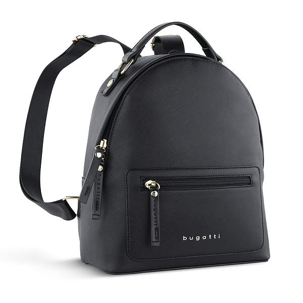 Рюкзак женский BUGATTI Ella, черный, полиуретан, 24х11,5х28 см 496630S01 BUGATTI, Артикул: 496630S01 фото №1