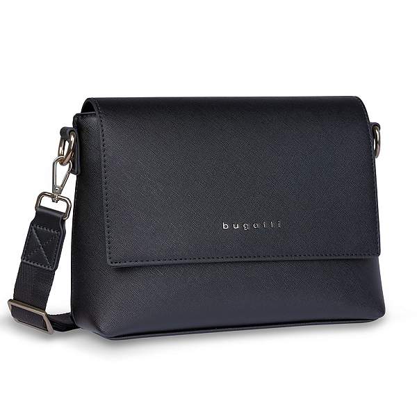 Сумка наплечная женская BUGATTI Ella, черная, полиуретан, 27х9х20,5 см 496628S01 BUGATTI, Артикул: 496628S01 фото №1