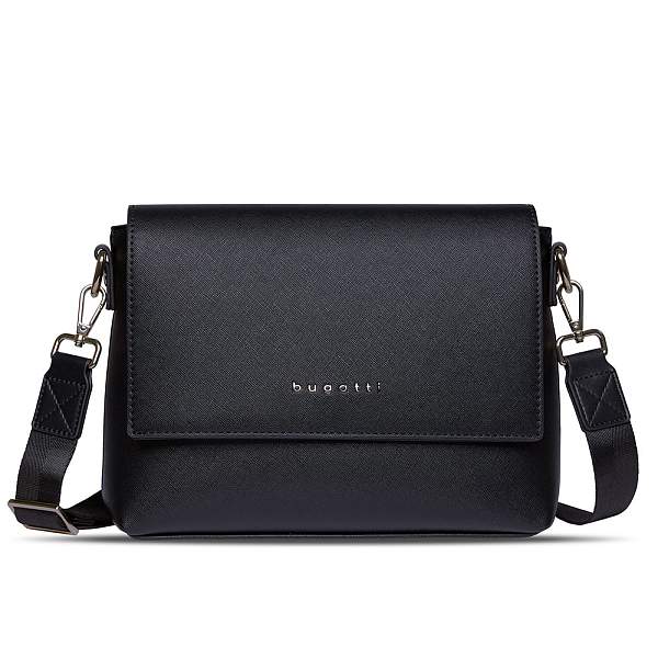 Сумка наплечная женская BUGATTI Ella, черная, полиуретан, 27х9х20,5 см 496628S01 BUGATTI, Артикул: 496628S01 фото №1