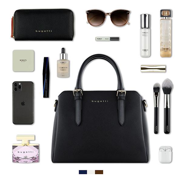 Сумка женская BUGATTI Ella, черная, полиуретан, 30х12х23 см 493623S01 BUGATTI, Артикул: 493623S01 фото №1