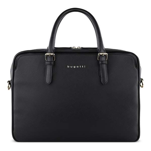 Портфель женский BUGATTI Ella 15'', черный, полиуретан, 38х6х27,5 см 496626S01 BUGATTI, Артикул: 496626S01 фото №1