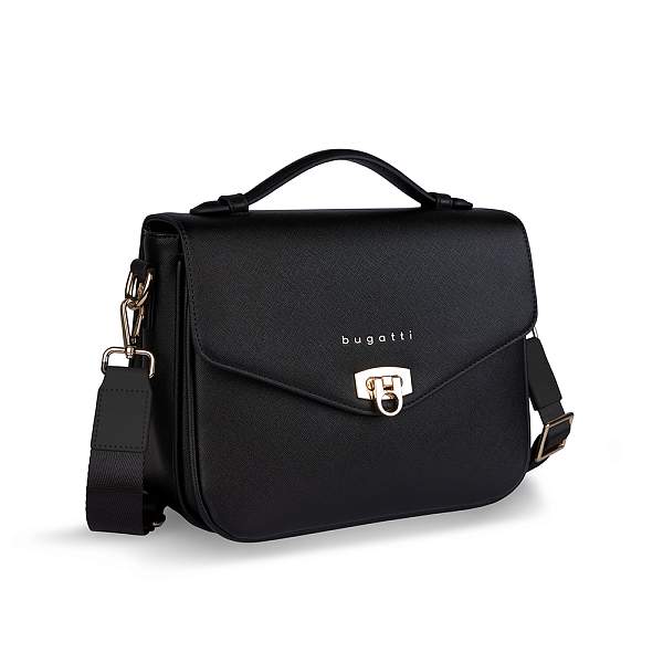 Сумка женская BUGATTI Ella, черная, полиуретан, 29х10х22 см 496634S01 BUGATTI, Артикул: 496634S01 фото №1