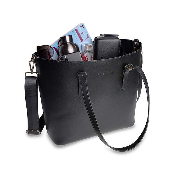 Сумка-шоппер женская BUGATTI Ella, черная, полиуретан, 47,5х12х32 см 493625S01 BUGATTI, Артикул: 493625S01 фото №1