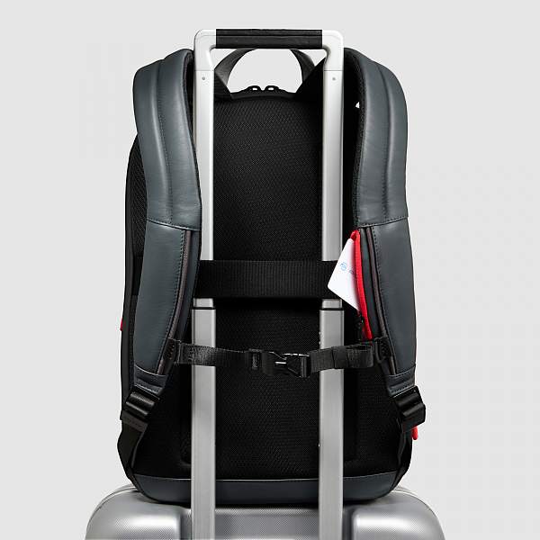 Городской-рюкзак кожаный Piquadro CA6384UB00/GRN черно-серый Piquadro, Артикул: CA6384UB00/GRN фото №1