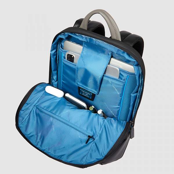 Городской-рюкзак кожаный Piquadro CA6384UB00/NGR серо-черный Piquadro, Артикул: CA6384UB00/NGR фото №1