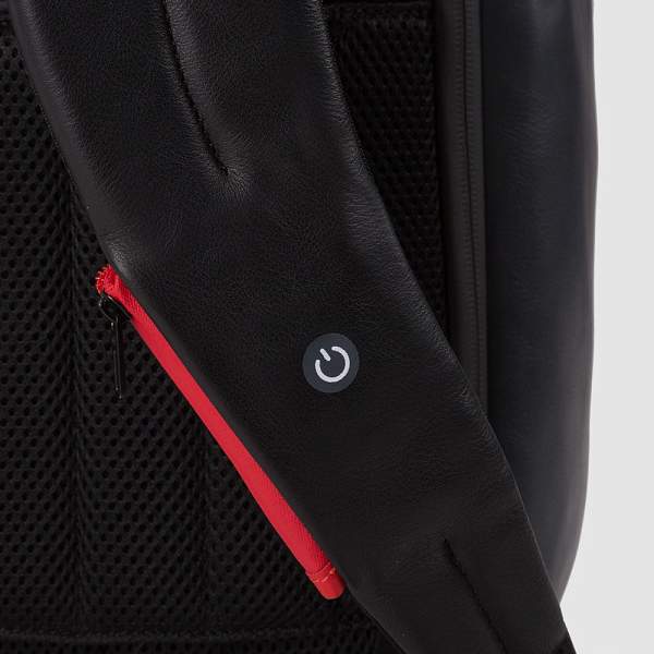 Рюкзак кожаный Piquadro CA4550UB00BML/GRN с подсветкой черно-серый Piquadro, Артикул: CA4550UB00BML/GRN фото №1