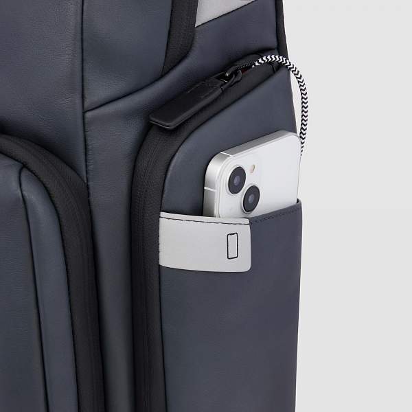 Рюкзак кожаный Piquadro CA4550UB00BML/GRN с подсветкой черно-серый Piquadro, Артикул: CA4550UB00BML/GRN фото №1