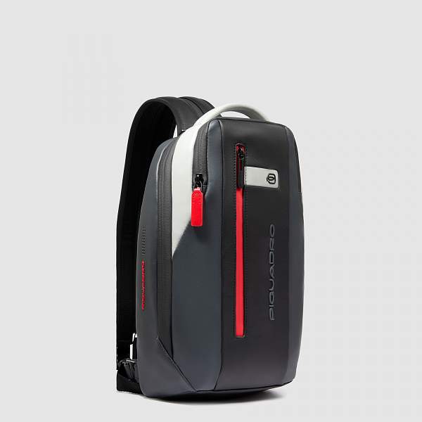 Рюкзак с одной лямкой Piquadro CA6801UB00/GRN кожаный черно-серый Piquadro, Артикул: CA6801UB00/GRN фото №1