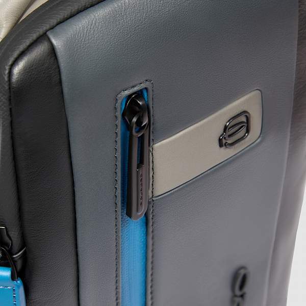 Рюкзак с одной лямкой Piquadro CA6801UB00/NGR кожаный серо-черный Piquadro, Артикул: CA6801UB00/NGR фото №1